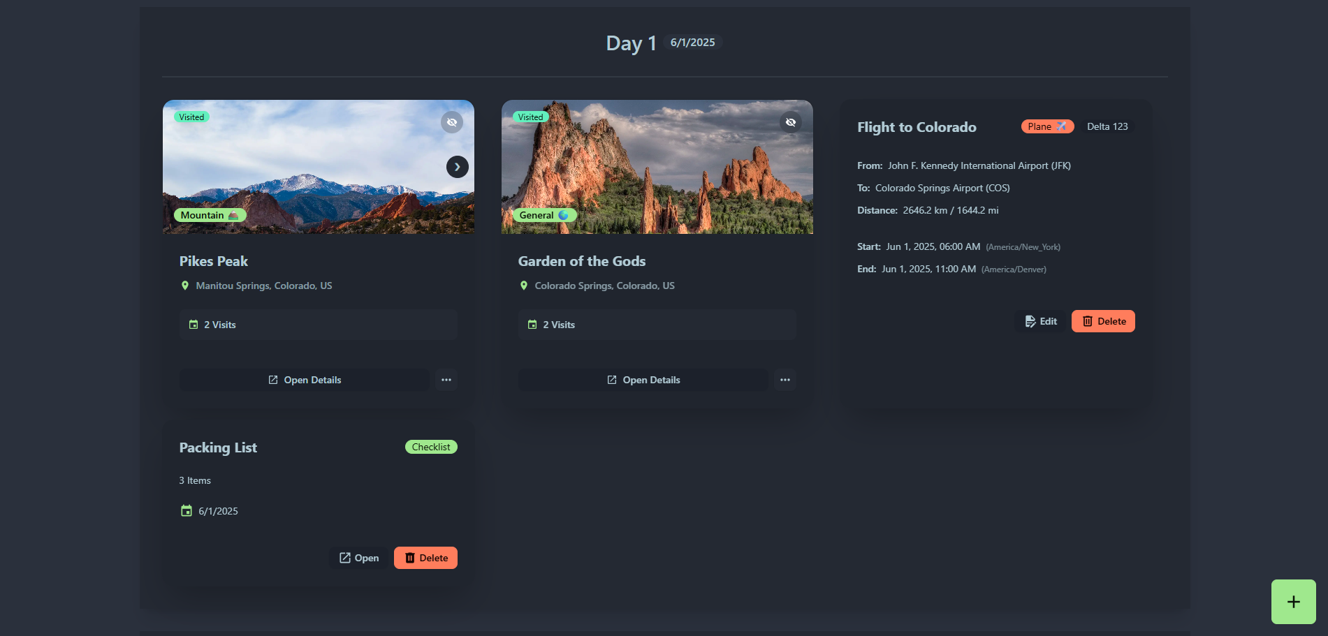 Itinerary